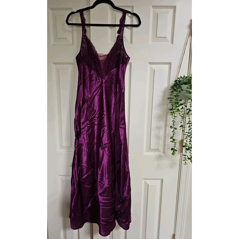 Victoria's Secret Gold Label Purple Slip Nightgown Medium